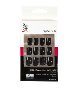 Kit 24 faux ongles black Idyllic nails