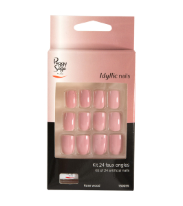 Kit 24 faux ongles rose wood Idyllic nails 