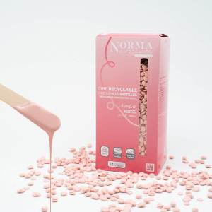 Cire traditionelle recyclable rose granulés 800g