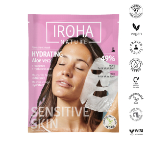 Masque visage tissu hydratant/apaisant Iroha Nature 20ml