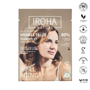 Masque visage et cou tissu repulpant Iroha Nature 30ml