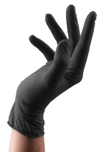  Gants latex jetables noirs taille M (7-8) 
